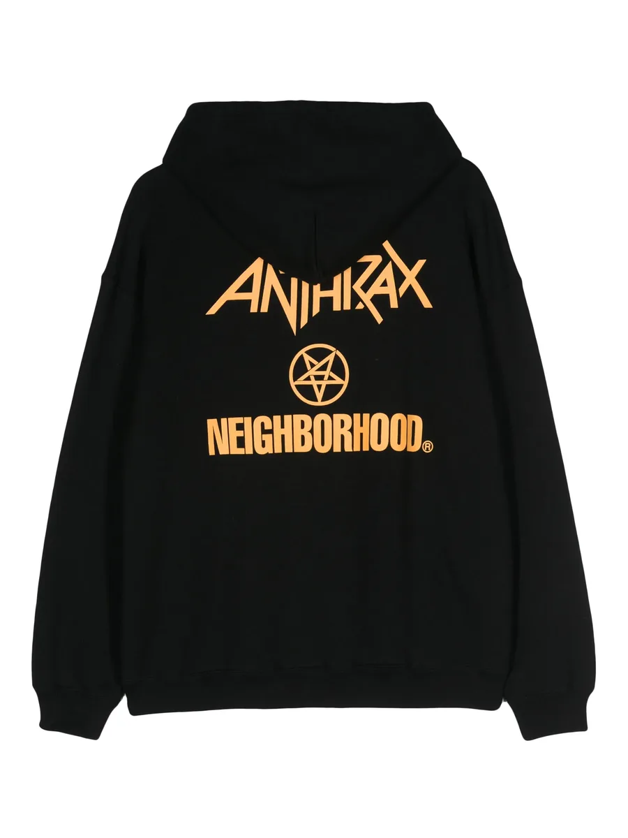 x Anthrax logo-print hoodie 3
