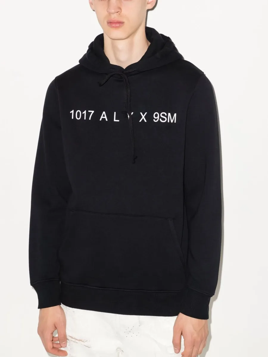 logo-print drawstring hoodie 3