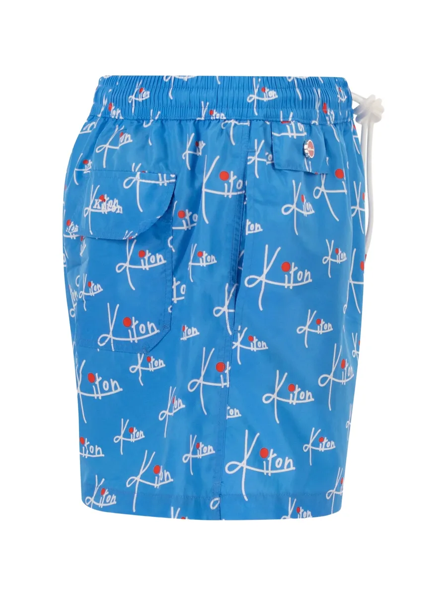 patterned swim shorts 5