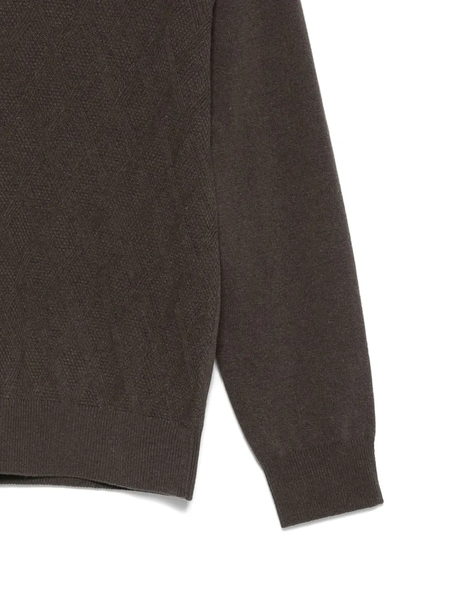 textured crew-neck sweater 5