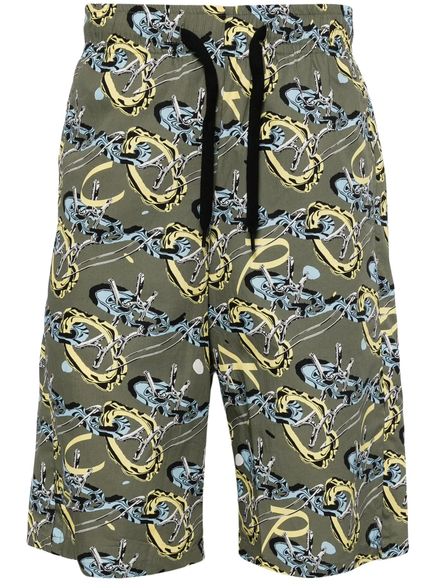 Vince graphic-print cotton shorts 2