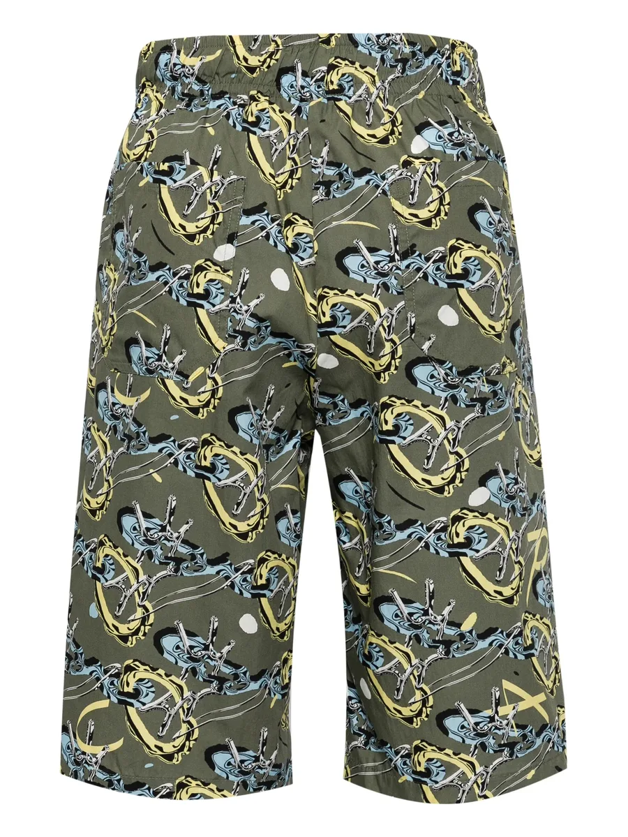Vince graphic-print cotton shorts 4