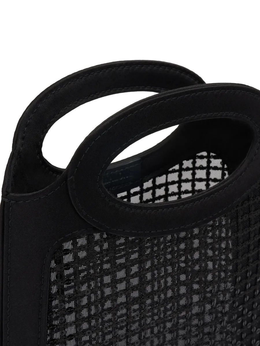 mini Aura sequined-mesh tote bag 7