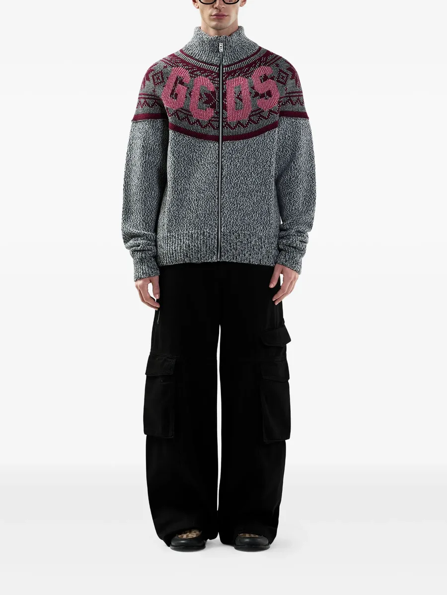 logo-embellishment cardigan 4