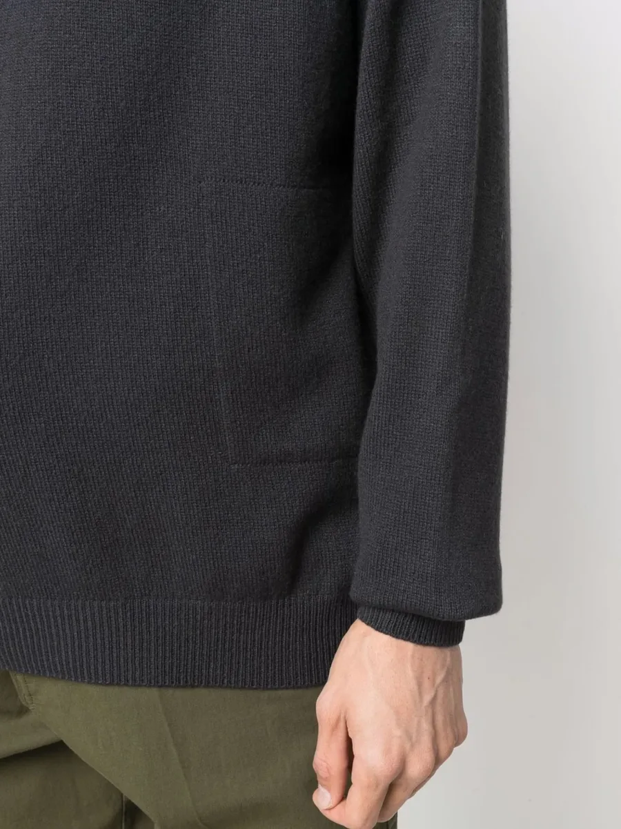 ribbed-knit hooded sweatshirt 9