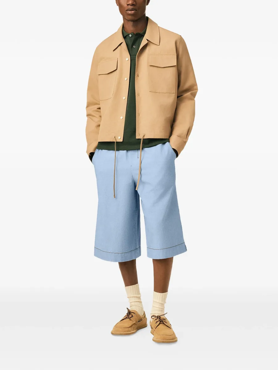 cotton elasticated large bermuda shorts 4