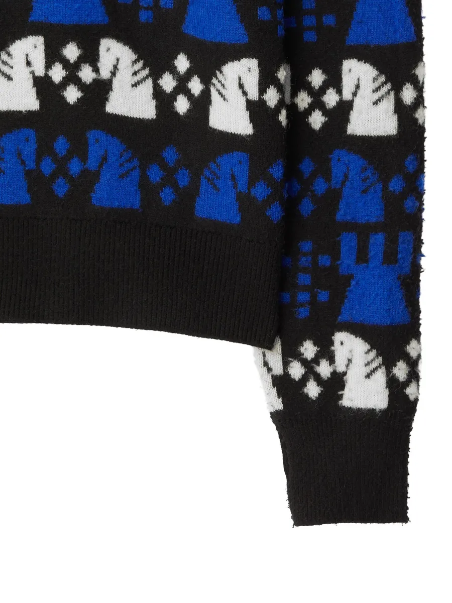 Chess intarsia wool-blend jumper 9