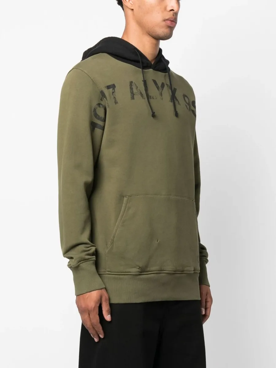 logo-print cotton hoodie 7