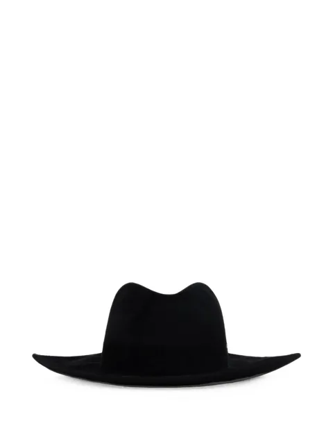 felt wide-brim hat