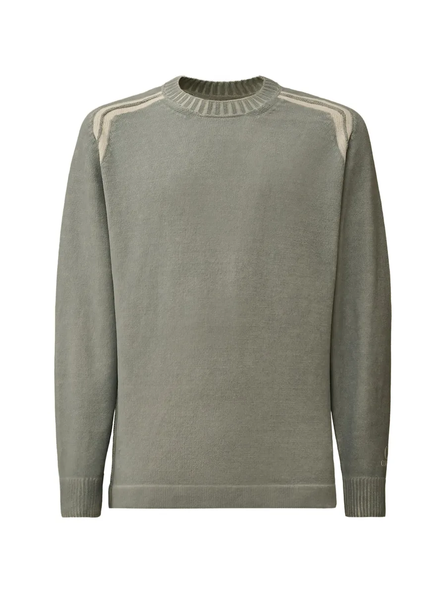 stripe-detail crew-neck sweater 1
