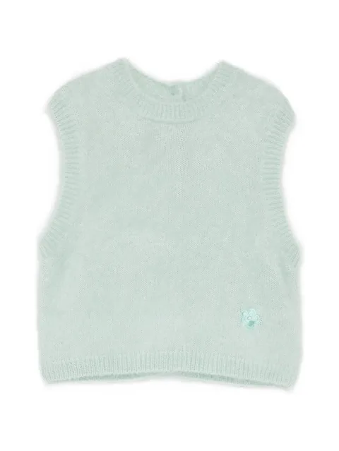 fuzzy-knit sleeveless top