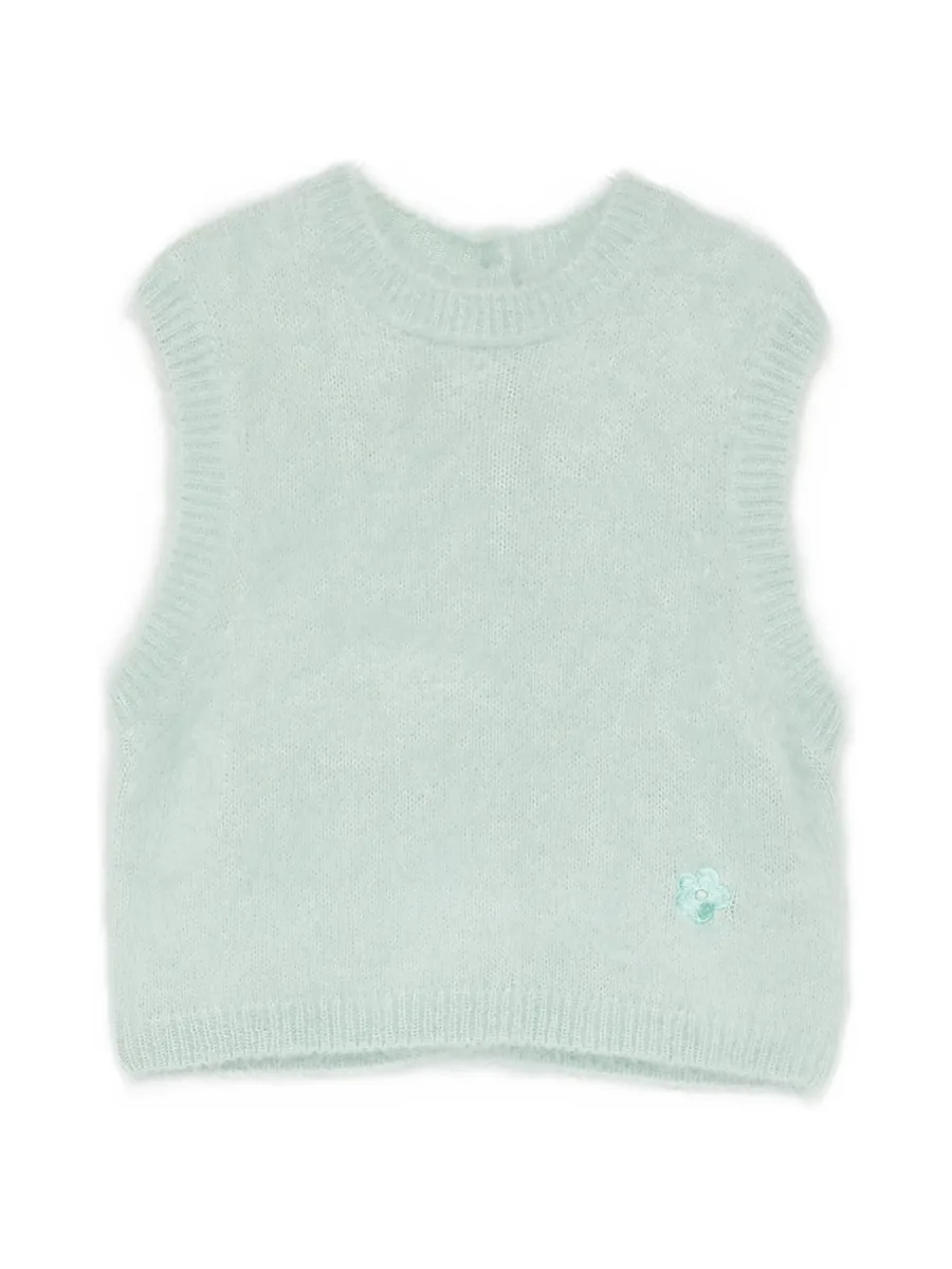 fuzzy-knit sleeveless top 1