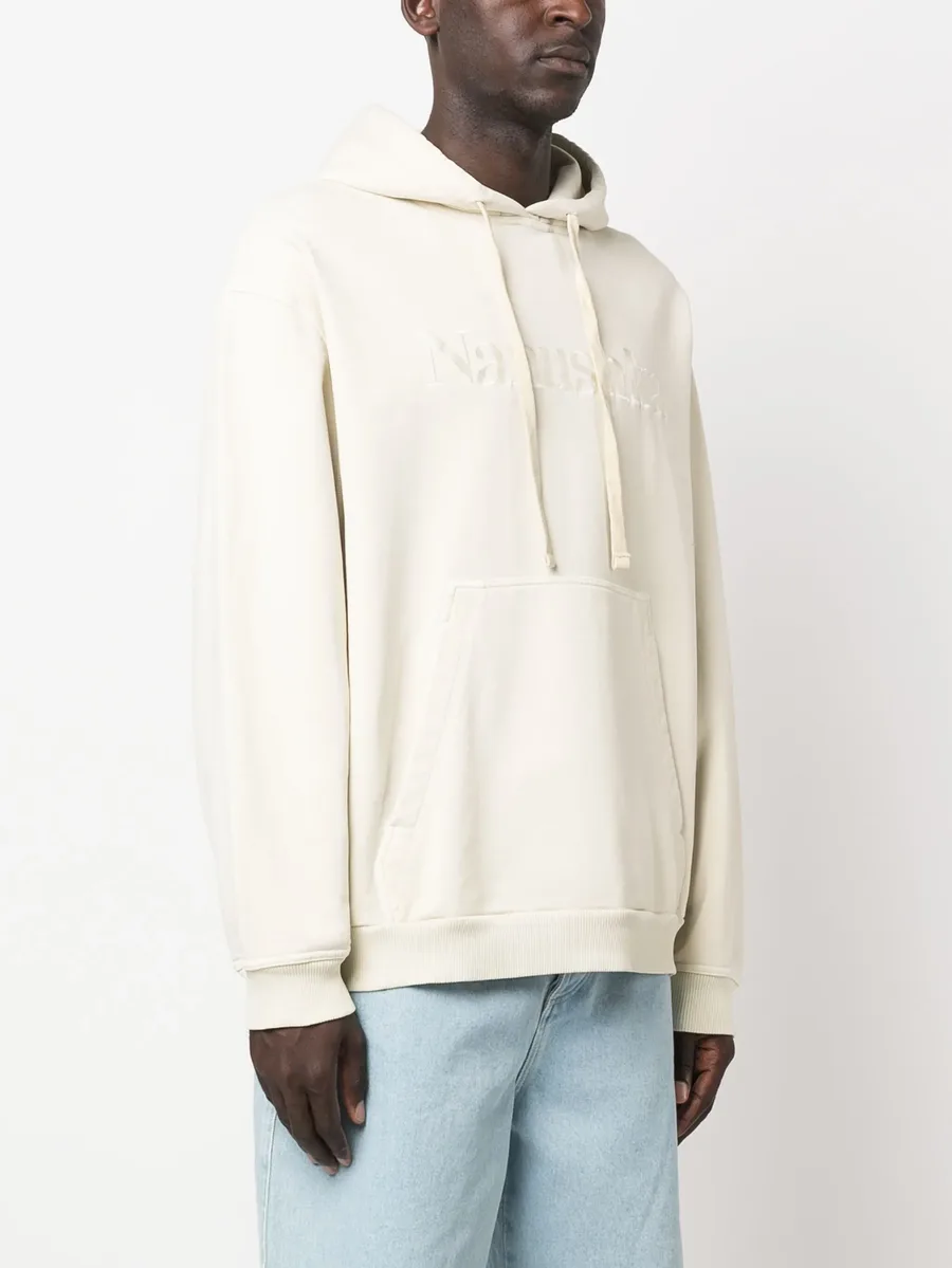 logo-embroidered cotton hoodie 7