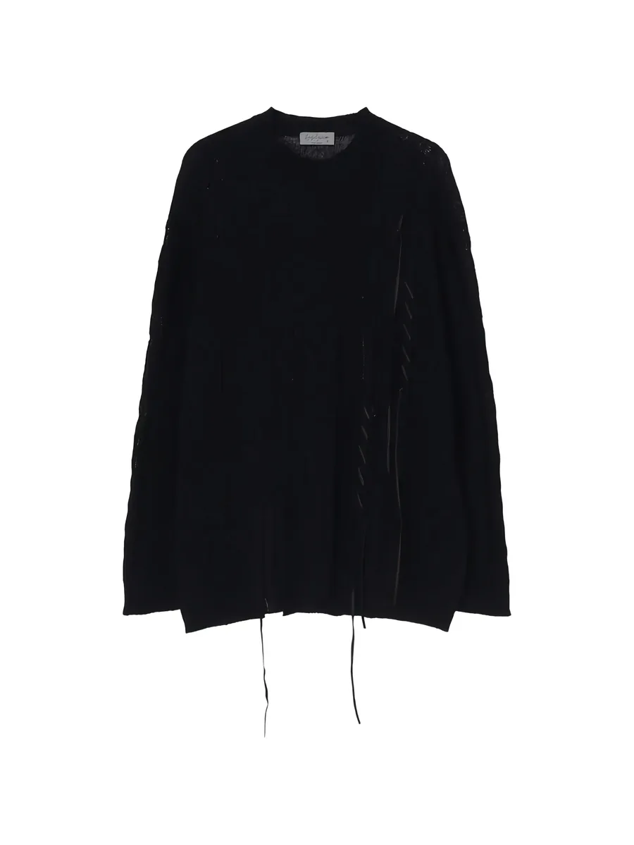 distressed crew-neck sweater 1