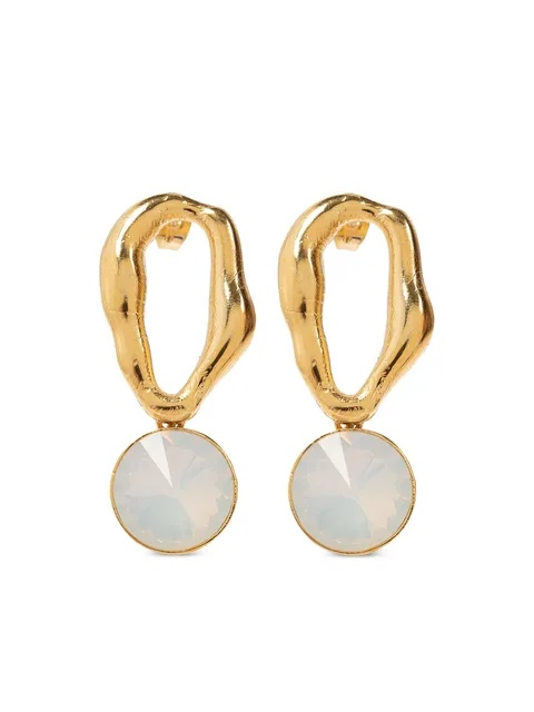 crystal-embellished sculpted earrings