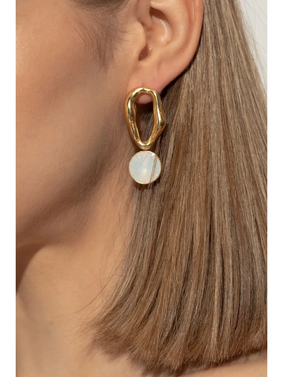 crystal-embellished sculpted earrings 4