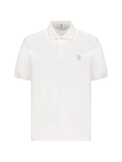 logo-embroidered polo shirt