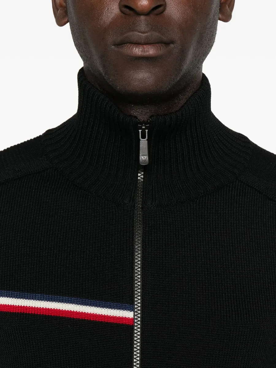 Odysseus stripe-detail zip-front sweater 10