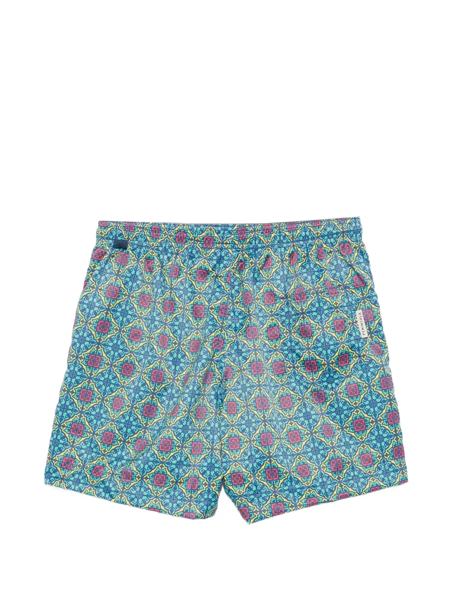 Panarea geometric-print drawstring swim shorts 3