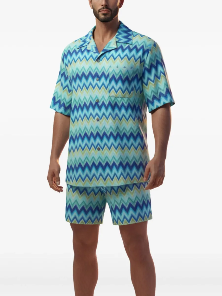 nylon swimsuit with zigzag print 4