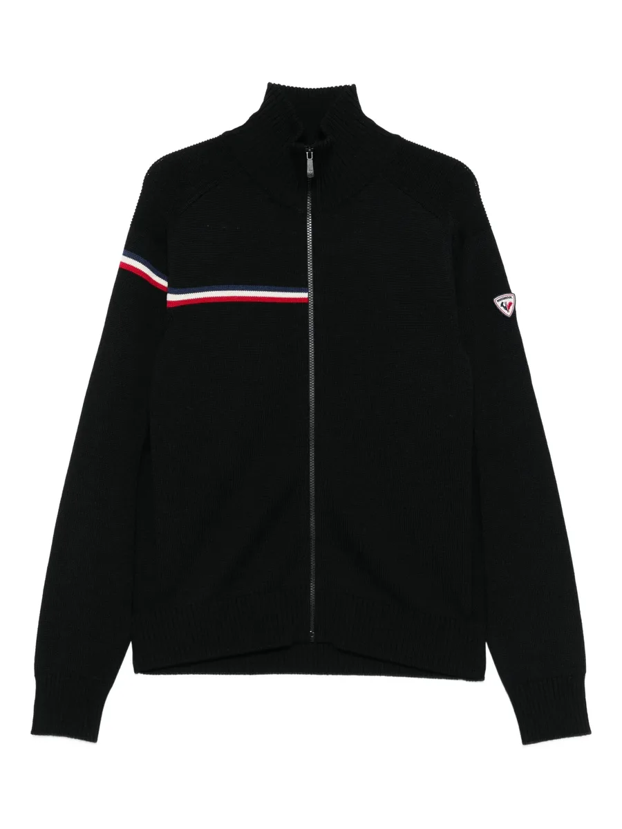Odysseus stripe-detail zip-front sweater 1