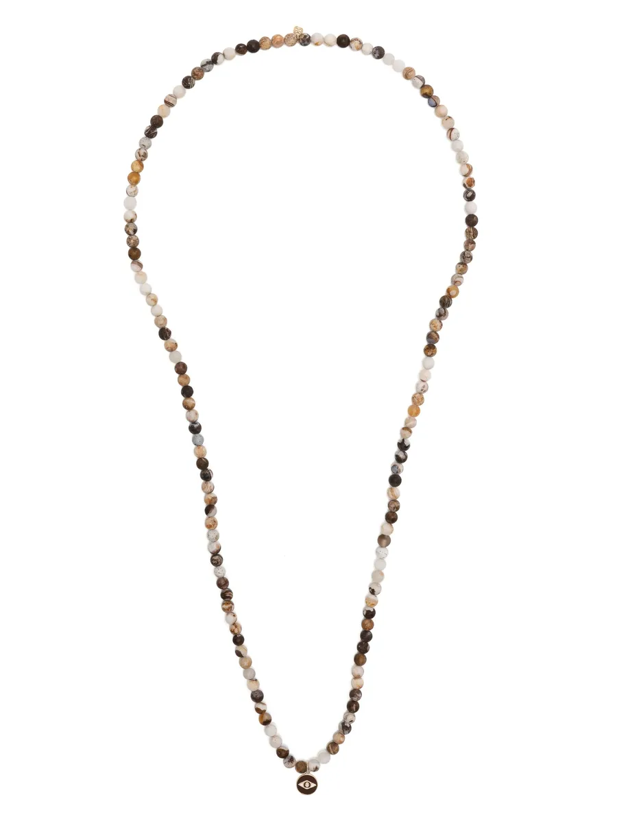 колье Evil Eye из желтого золота с бусинами 5