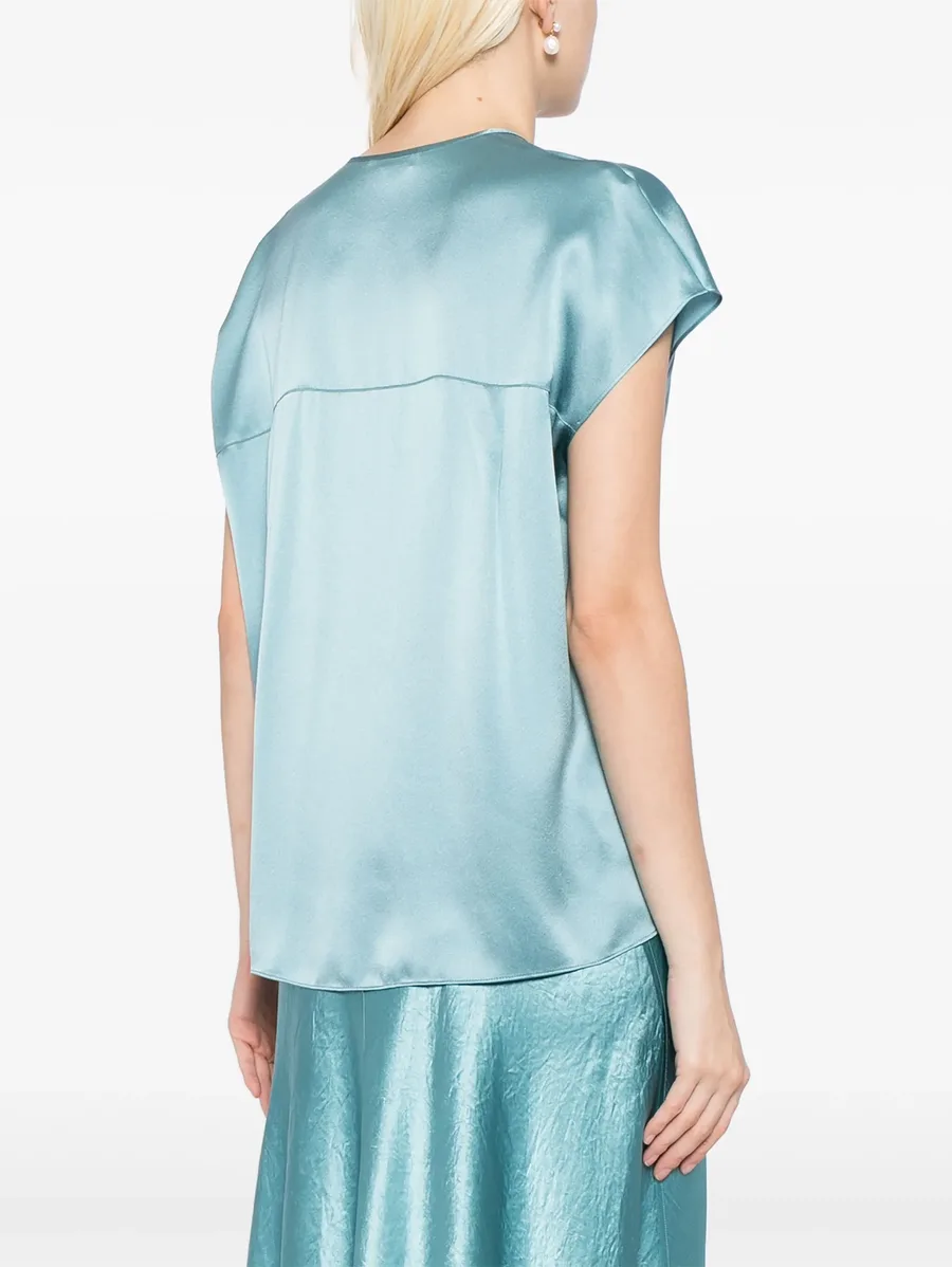 silk cap-sleeve blouse 7