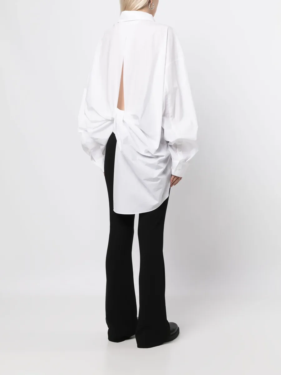 twist-detailing cotton shirt 7