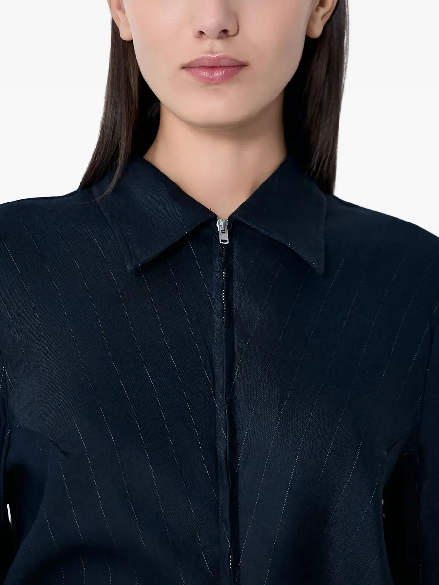 zip pinstripe classic shirt 7