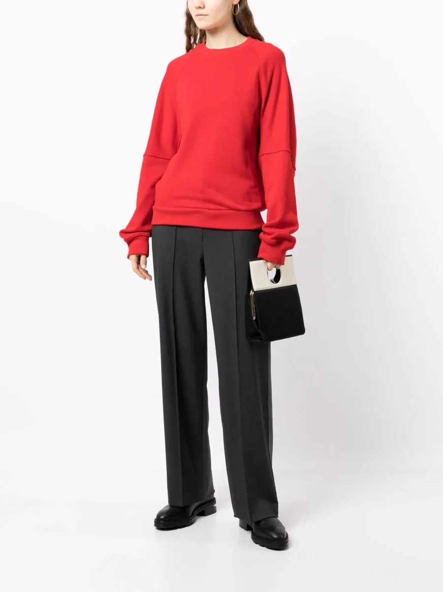 layered shirt-panel sweatshirt 11