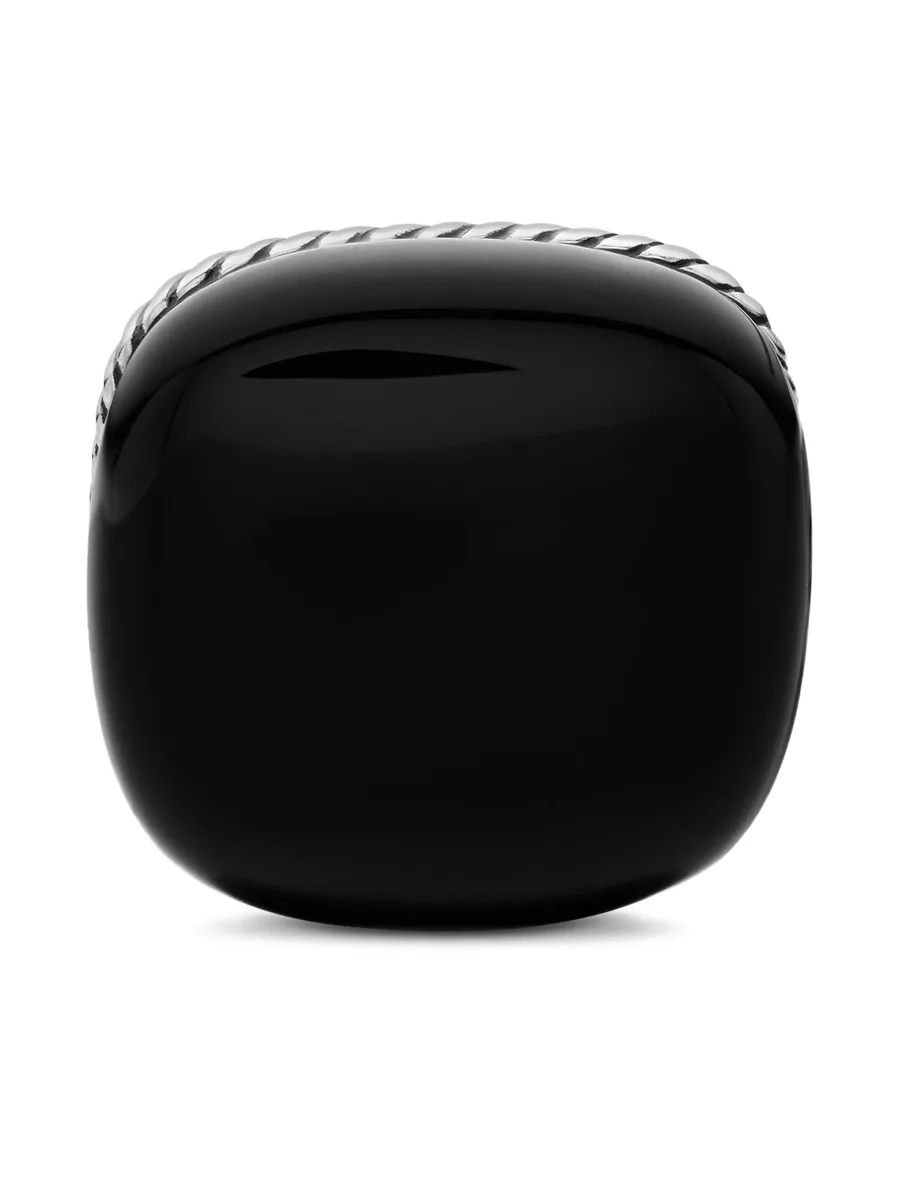 серебряные запонки Streamline Cushion с ониксом (17 мм) 9