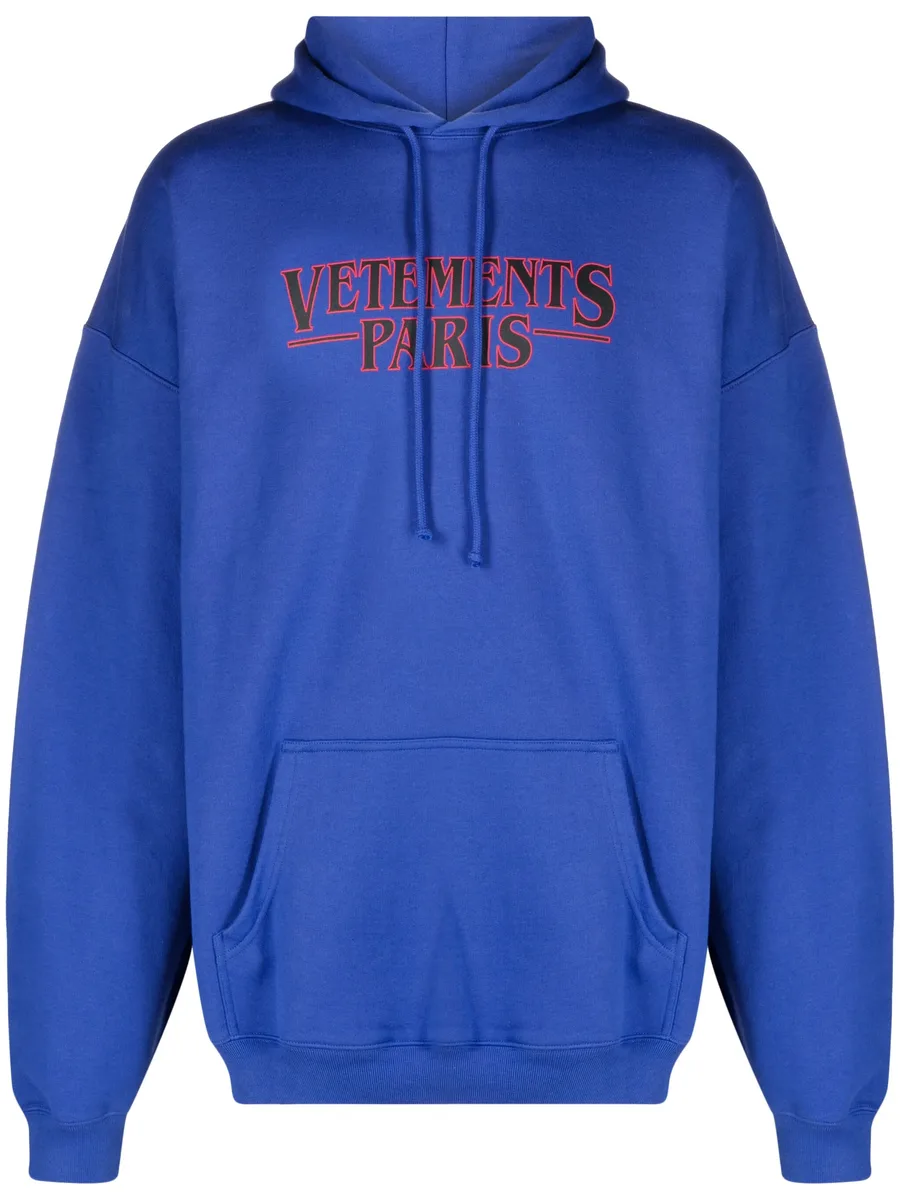 logo-print cotton hoodie 2