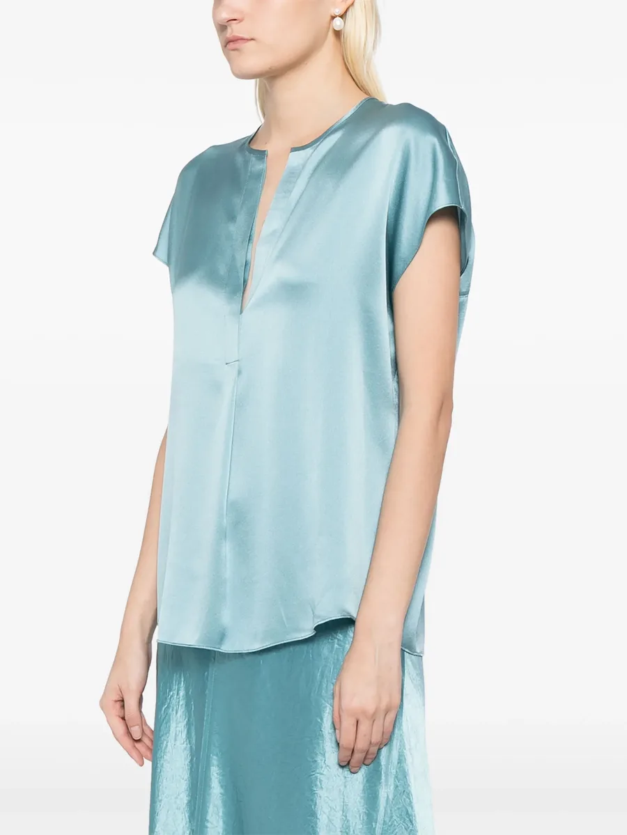 silk cap-sleeve blouse 5