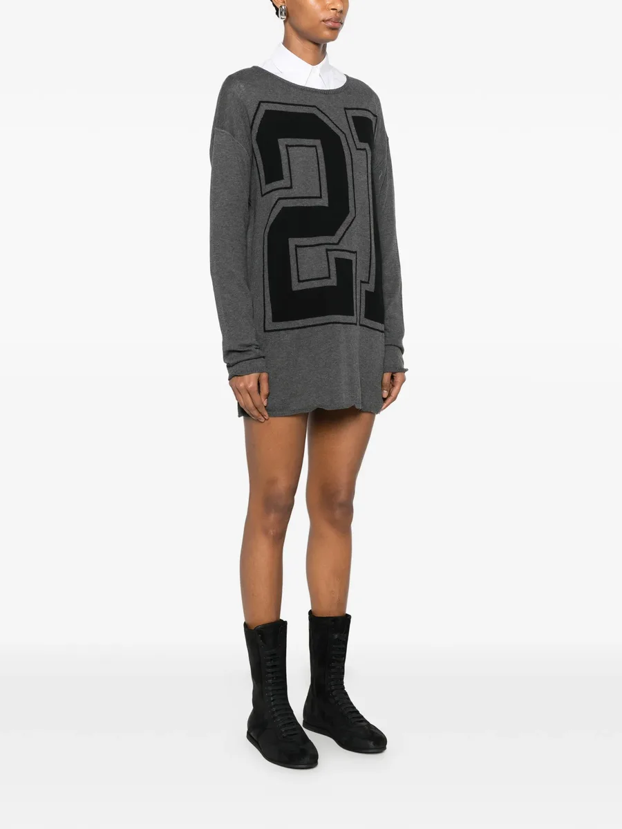 mini logo-print knitted dress 5