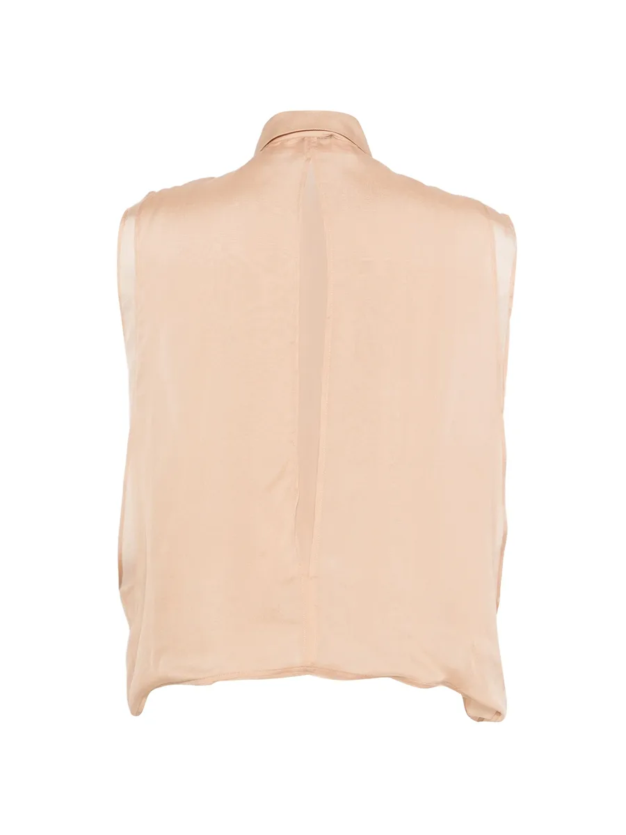 buttoned collarless top 3