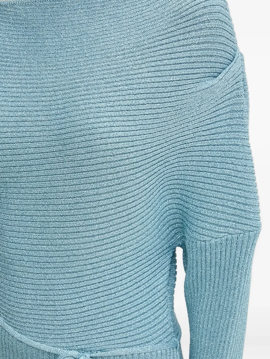 ribbed boat-neck mini dress 7