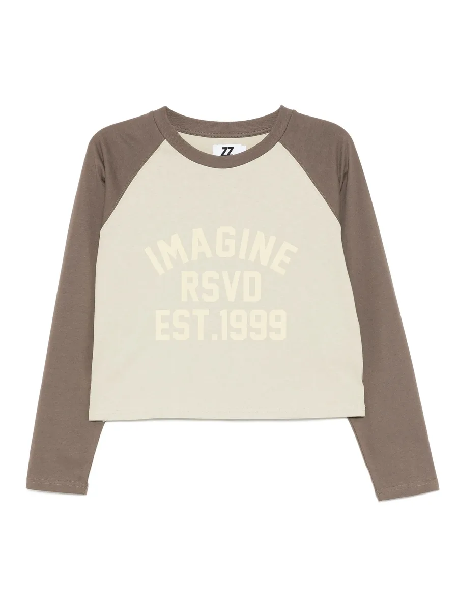 slogan-print cotton T-shirt 1