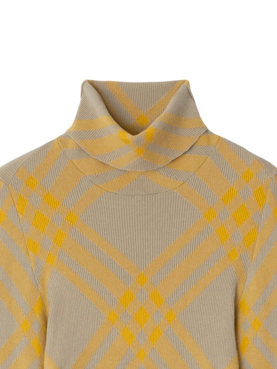 checked wool-blend jumper 3
