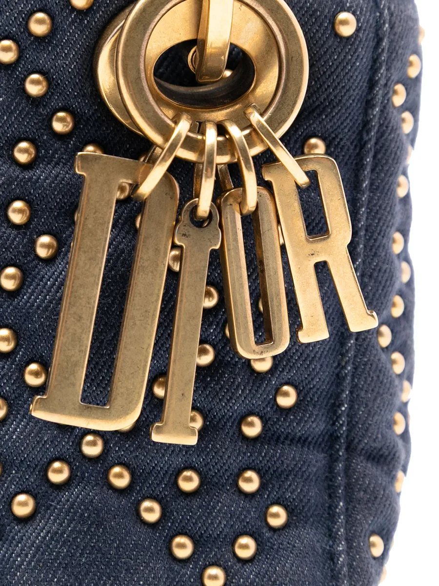 маленькая сумка-сэтчел Cannage Studded Supple Lady Dior (2017 год) 14