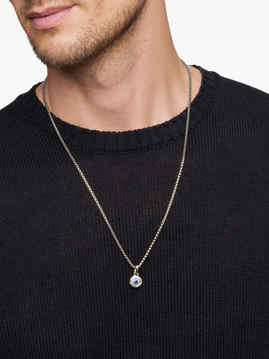 серебряная подвеска Evil Eye с лазуритом (14.5 мм) 5