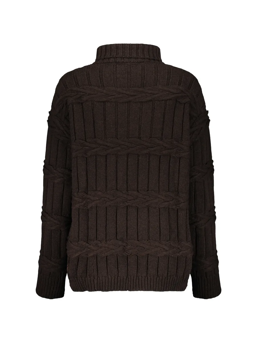 cable-knit roll-neck sweater 2