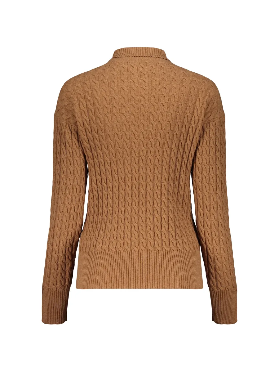 cable-knit roll-neck sweater 2