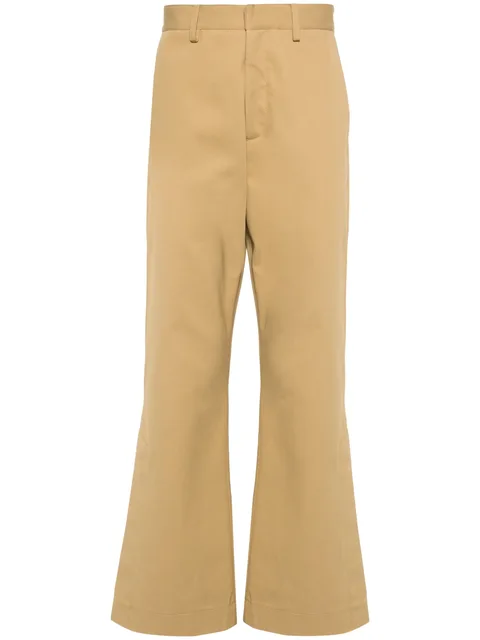 cotton loose-leg chinos