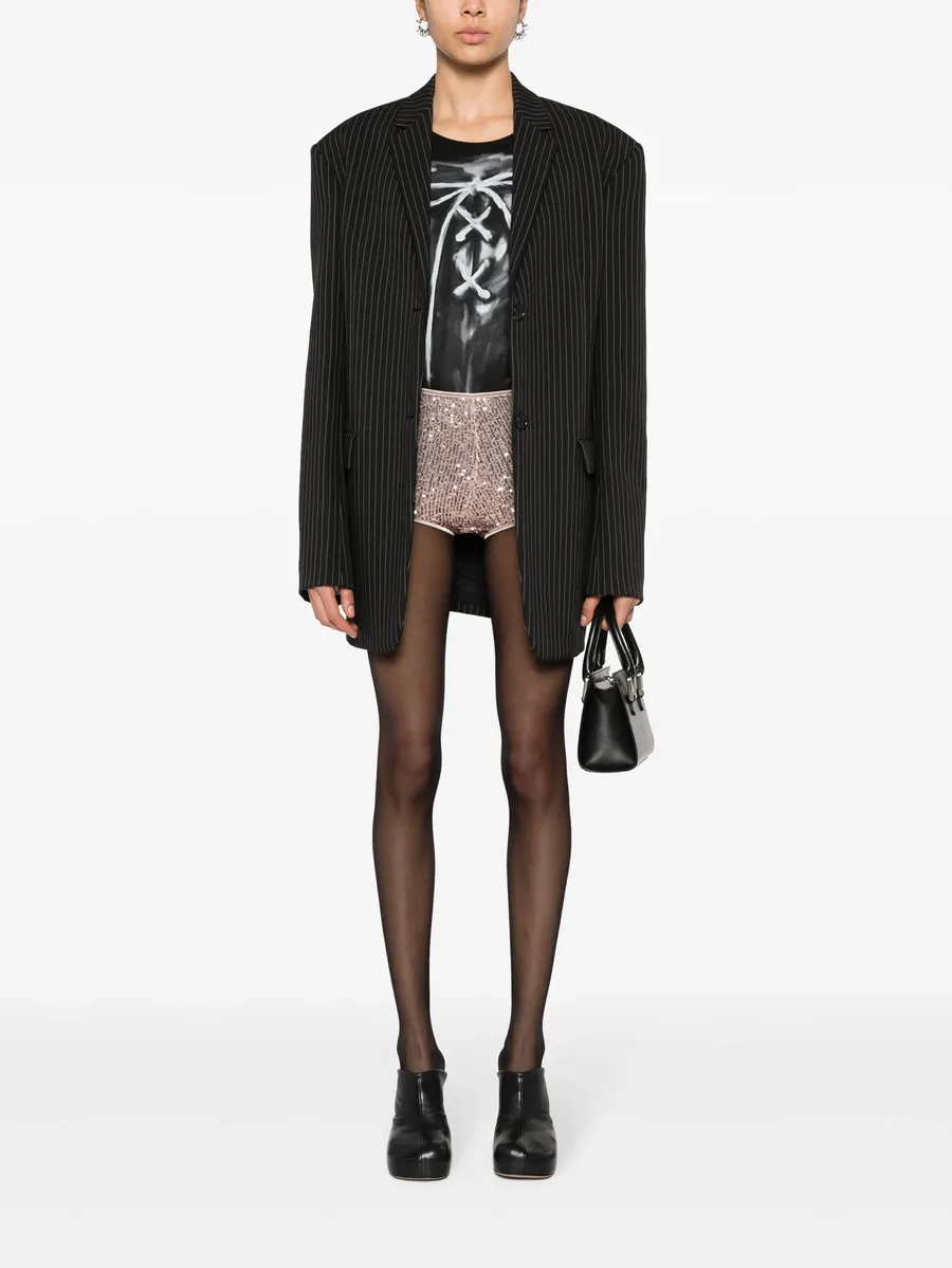 x Lia Aram sequin-embellished shorts 3