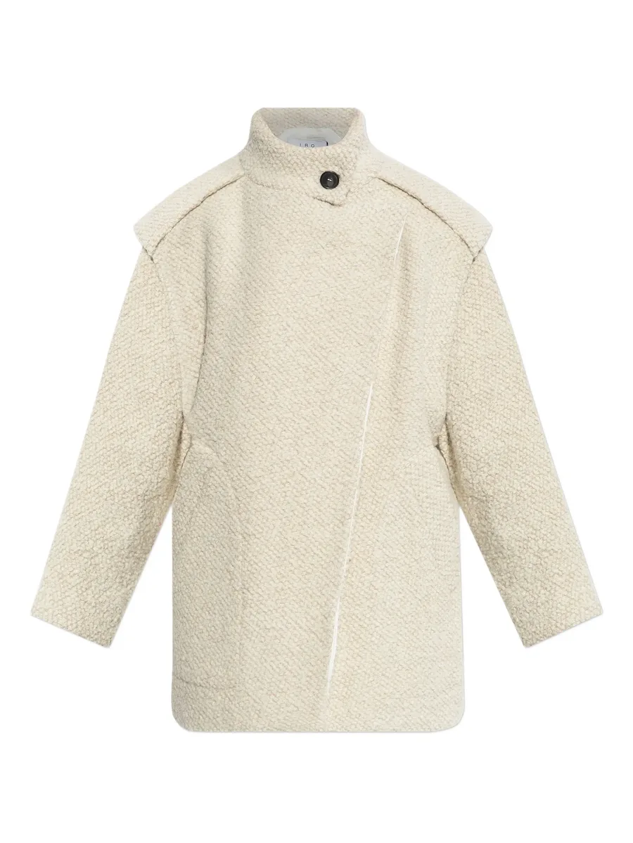 asymmetric-closure wool-blend oversized coat 1