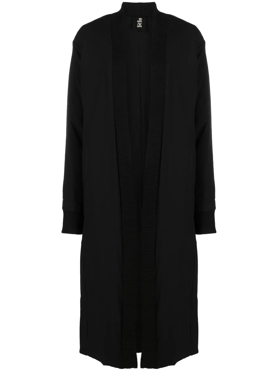 rear-slit single-breasted padded coat 1
