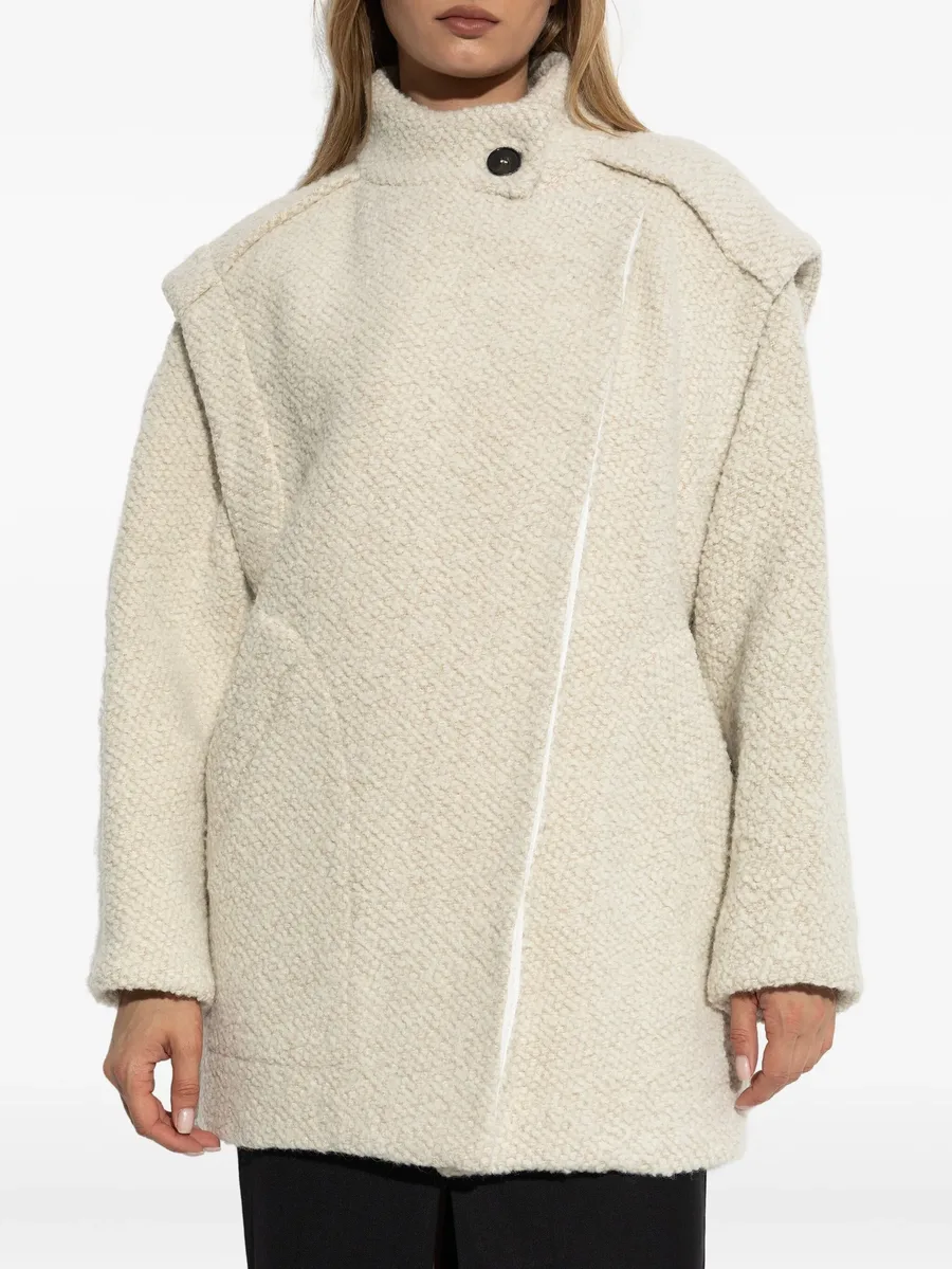 asymmetric-closure wool-blend oversized coat 5
