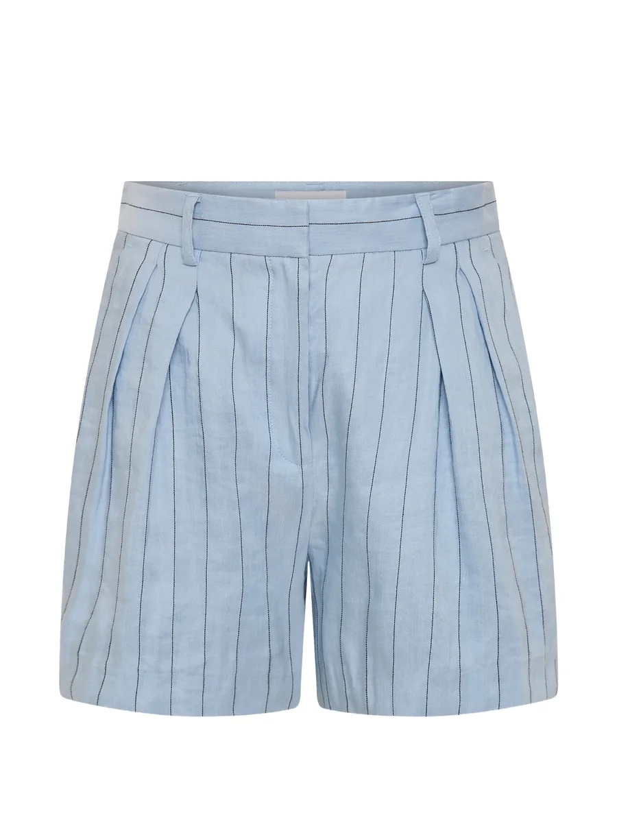Effie pleated pinstriped shorts 1