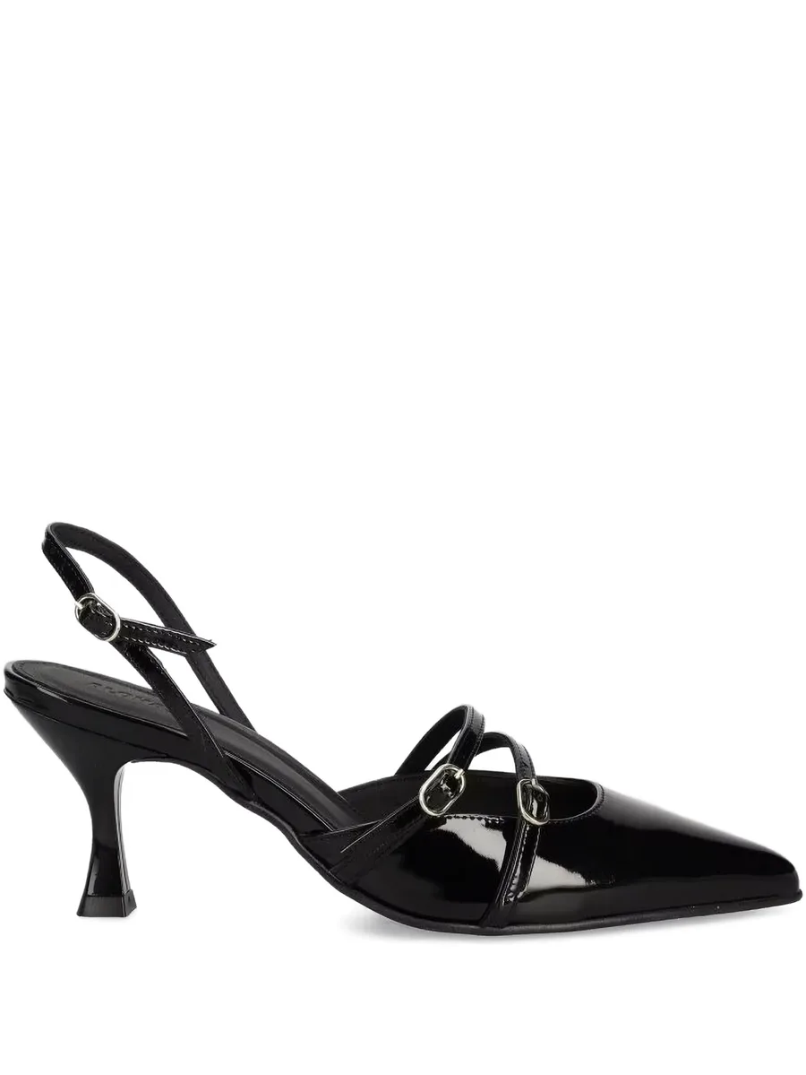 75mm patent-leather slingback pumps 2
