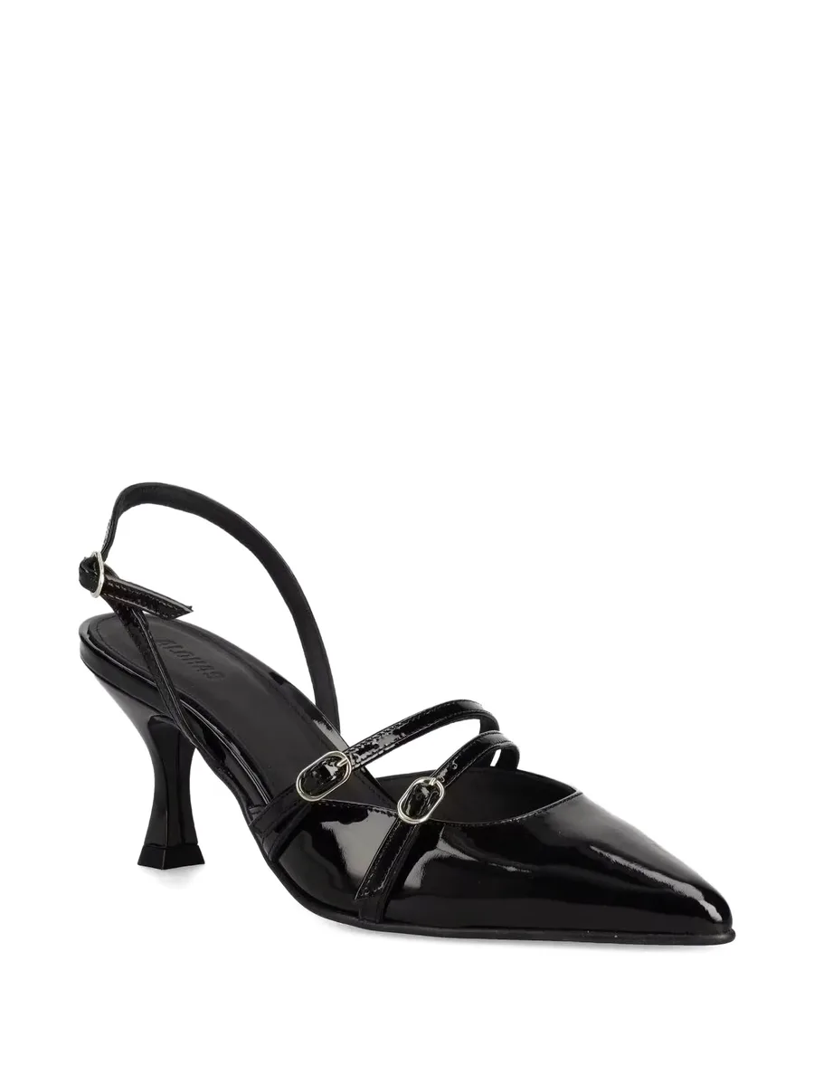 75mm patent-leather slingback pumps 3